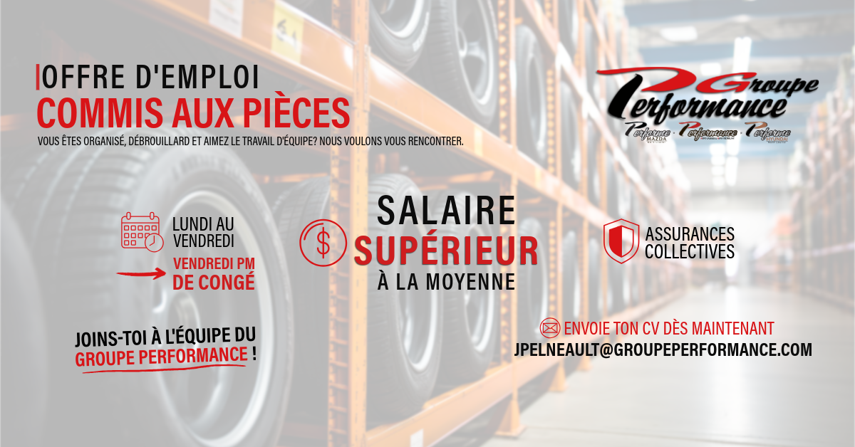 Commis aux pièces automobiles – Mont-Laurier