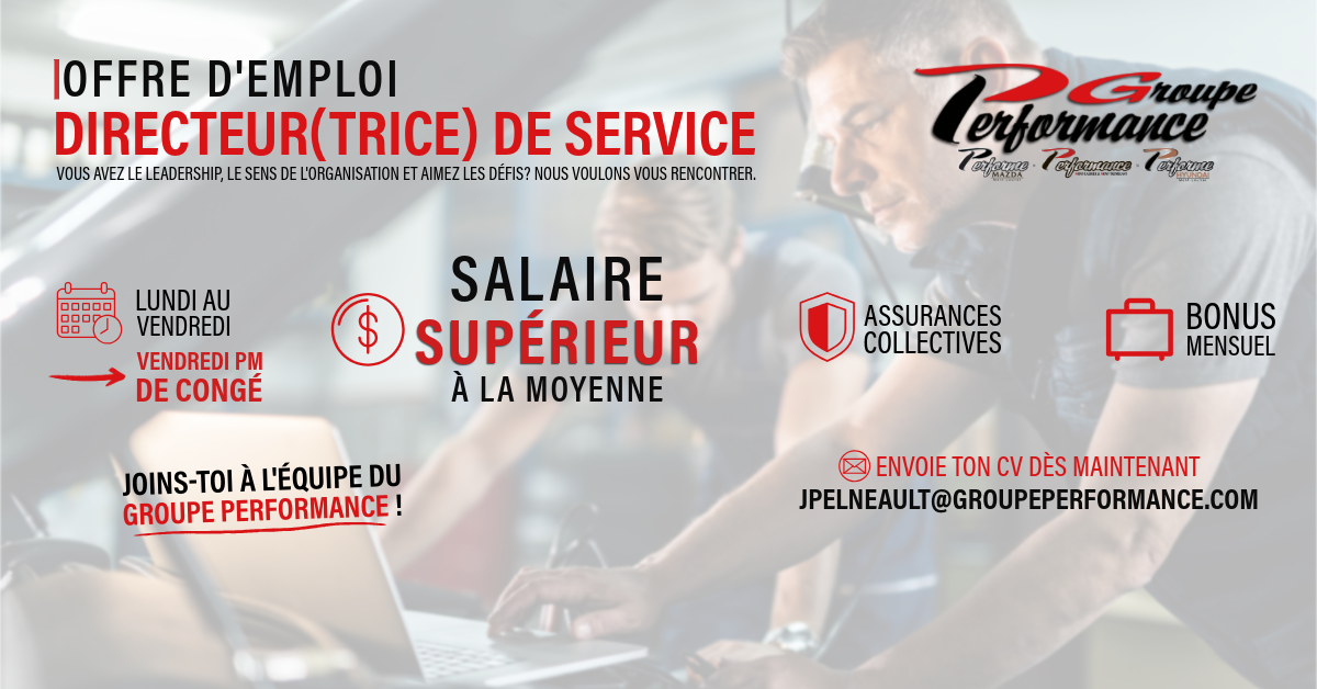 Directeur ou directrice du service automobile – Mont-Laurier