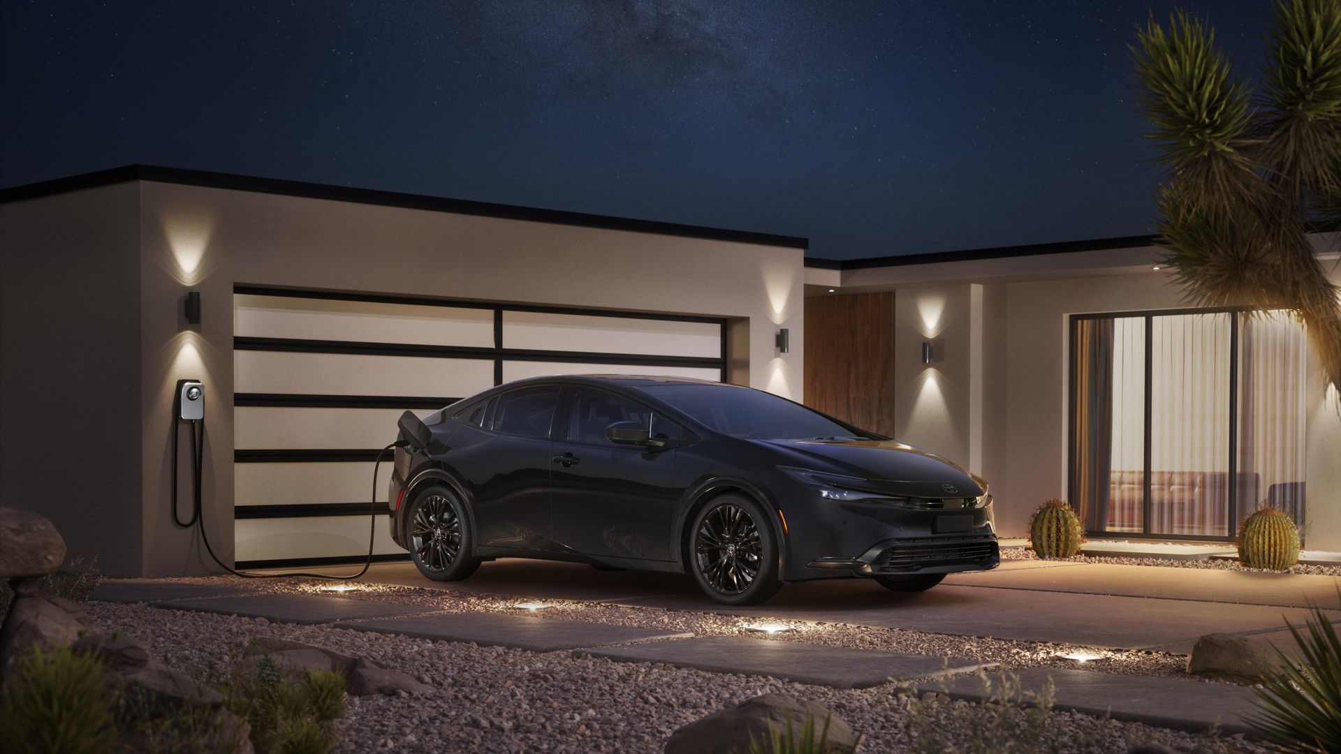 La Prius Hybride Branchable Nightshade 2026 : design sombre et technologie avancée