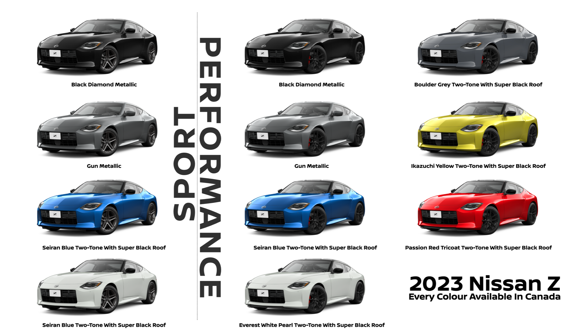 What Are The Colour Options On The 2023 Nissan Z? This Is Canada's Paint Palette