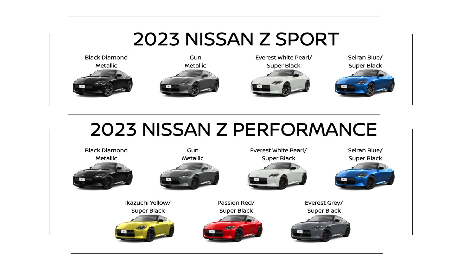 2023 Nissan Z: Every Trim And Colour Combo For Canada