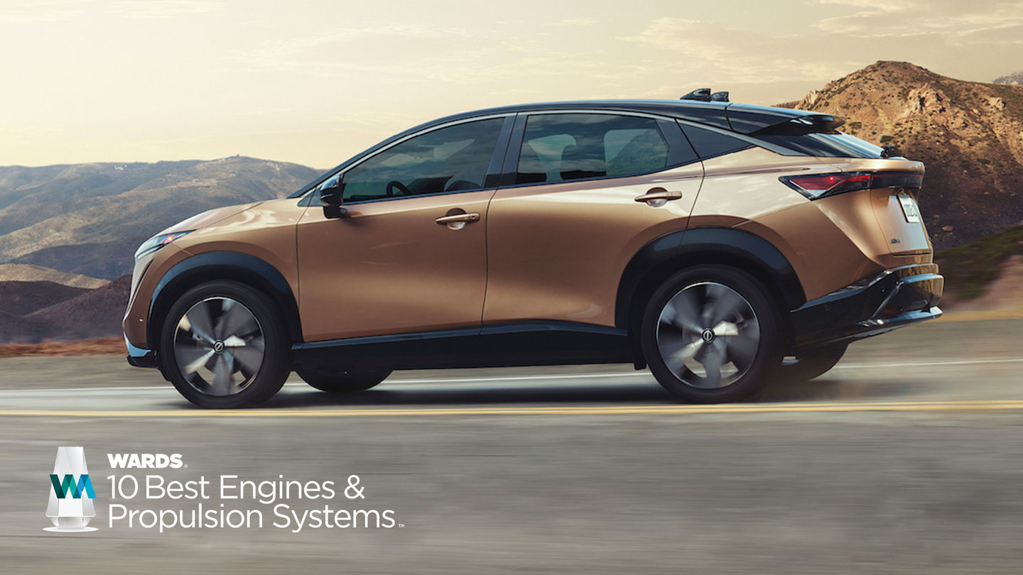 Nissan Ariya e-4ORCE Snags a Spot on Wards 10 Best Engines & Propulsion Systems for 2023