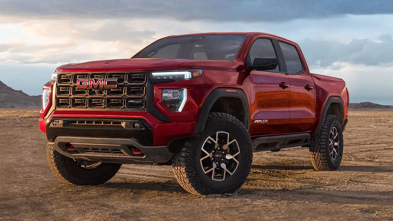 GMC Canyon truck navigating an off-road course