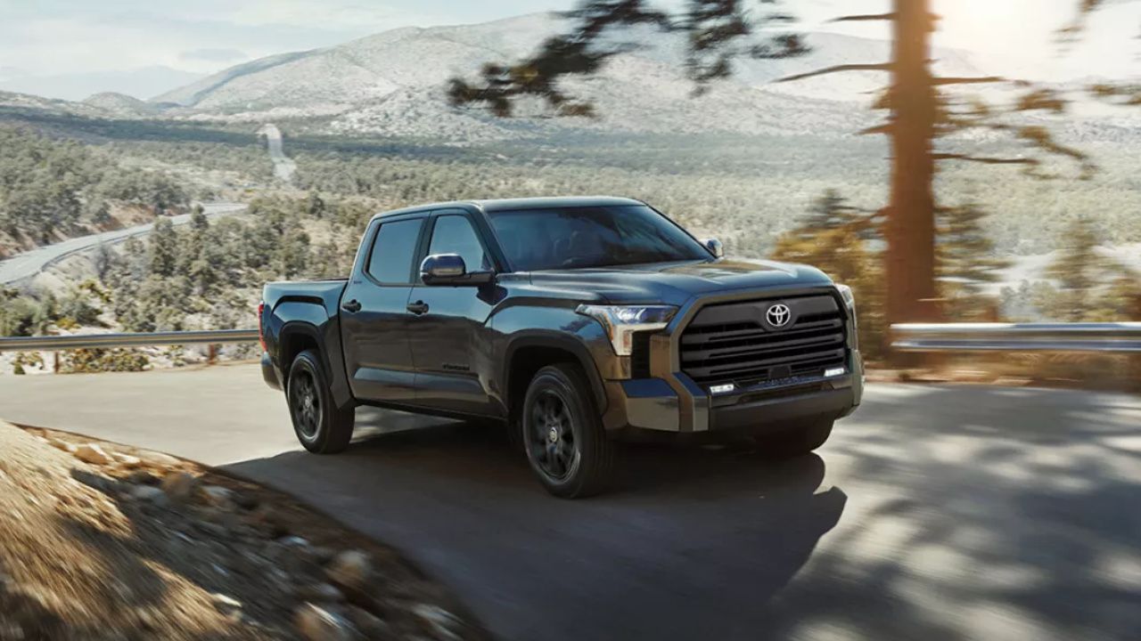 Front three-quarter view of a Toyota Tundra pickup truck