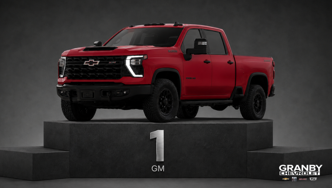 General Motors ranked number one in Canada during the first half of 2026 Chevrolet truck on a number-one podium - GM in Canada in 2026