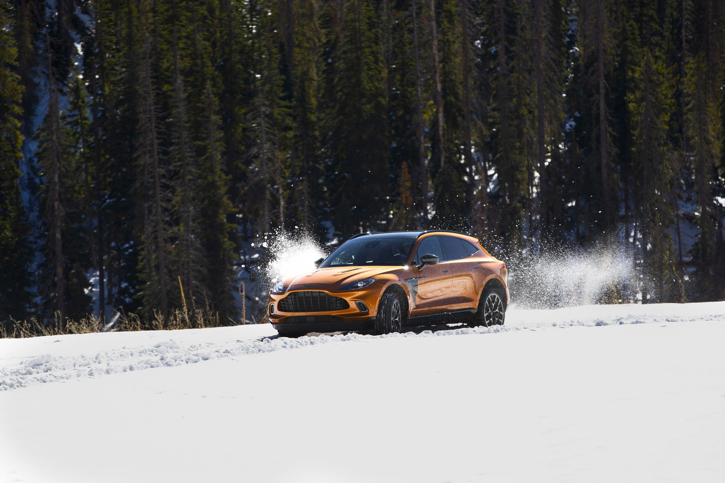 Qui a dit qu'une Aston Martin ne pouvait pas danser dans la neige ? Le DBX prouve le contraire