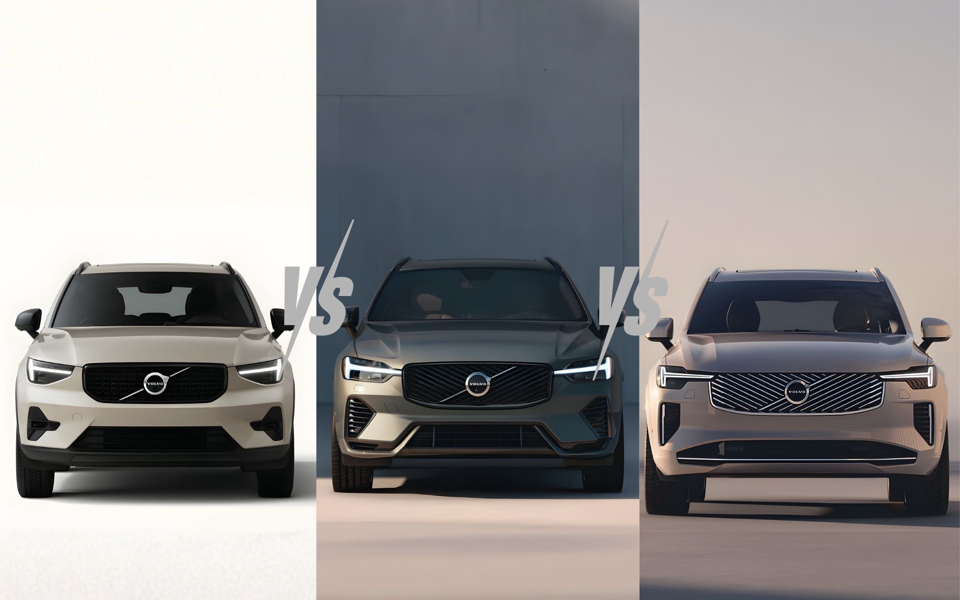 Comparatif Volvo XC40 vs XC60 vs XC90