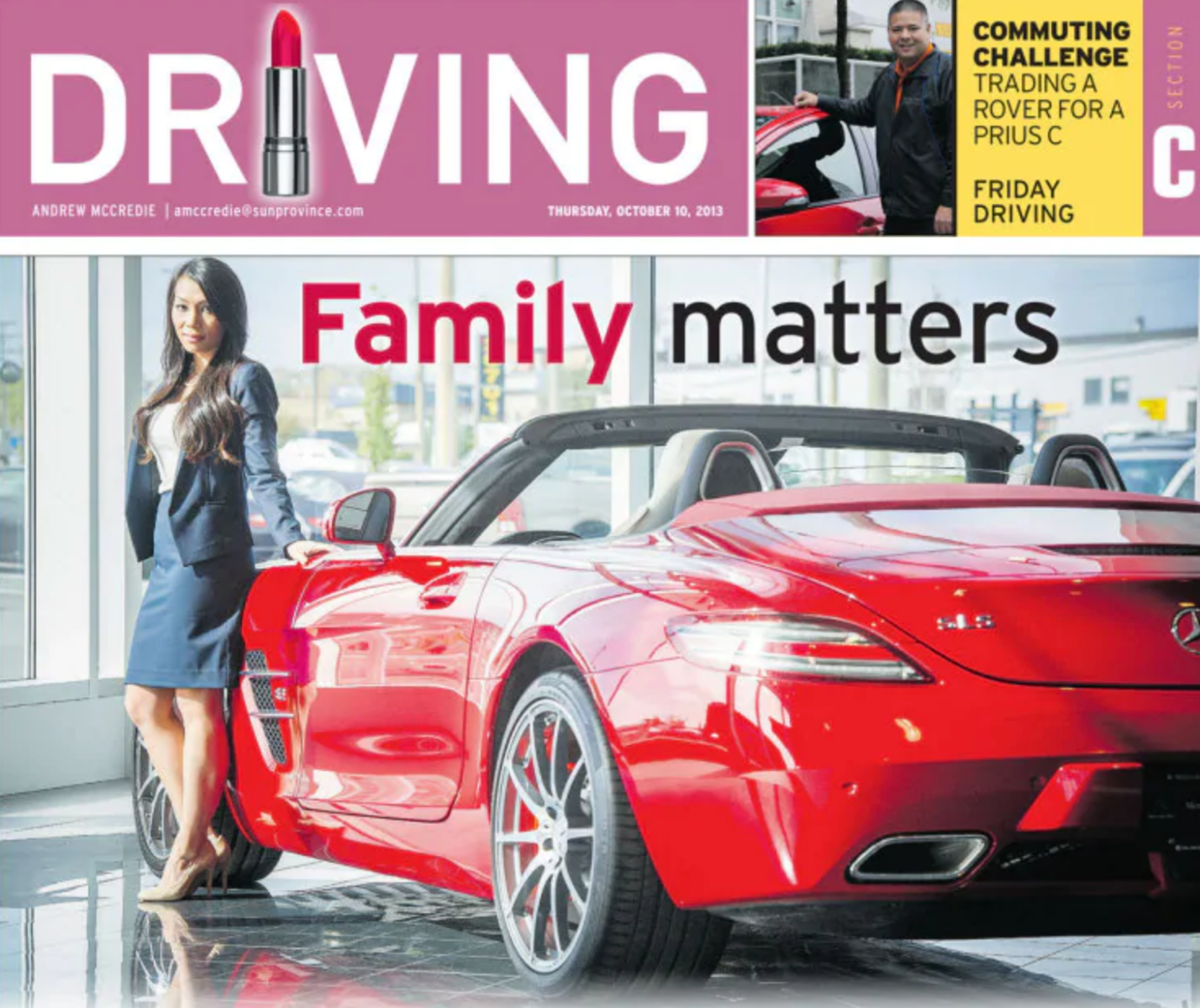 Cindy Nguyen, business manager for Mercedes-Benz Langley, featured in the Province Newspaper.