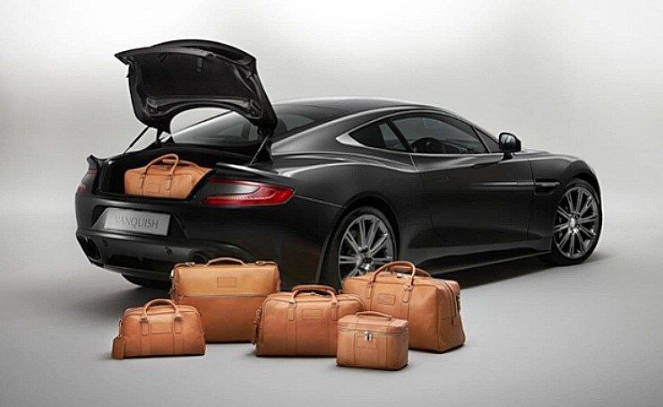 aston martin leather holdall