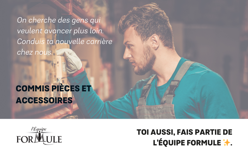 BANQUE DE CANDIDATURE - COMMIS PIÈCES ET ACCESSOIRES