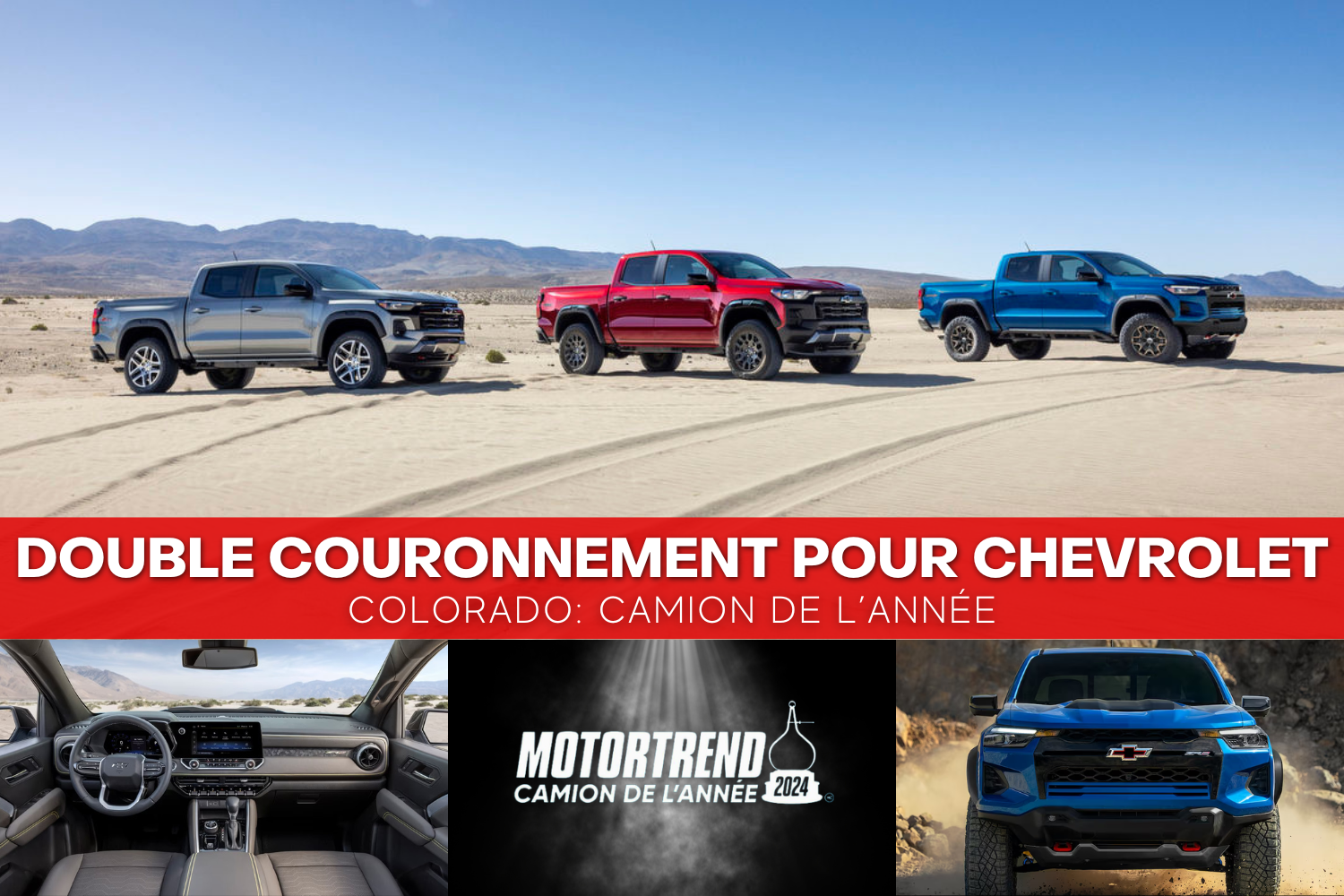 Colorado couronné camion de l'année 2024 par MotorTrend