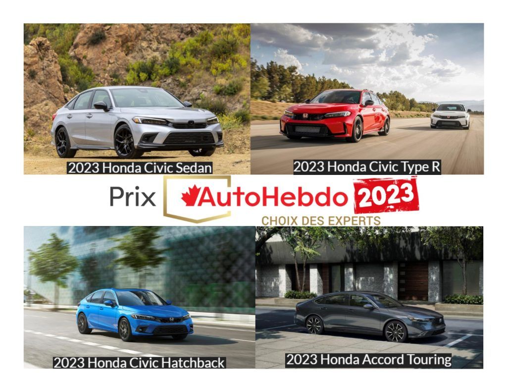 Honda Civic berline, à hayon, Type R et Accord remportent des prix AutoHebdo pour 2023