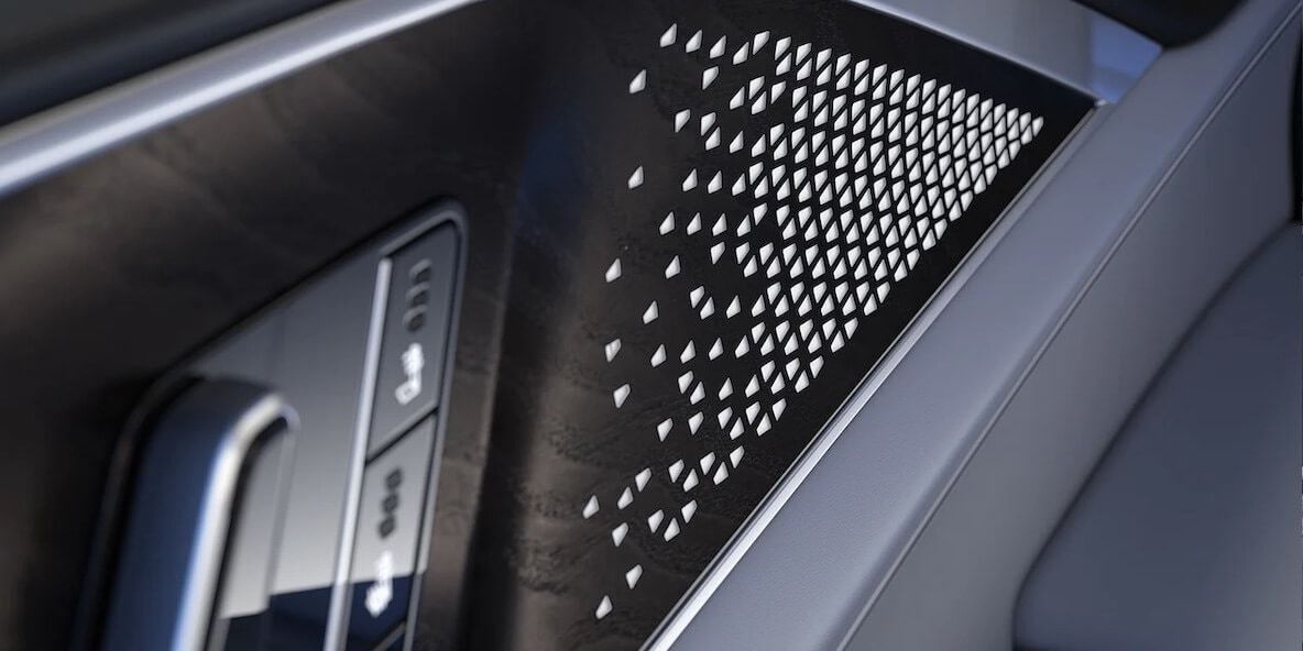 The Cadillac Lyriq 2023 AKG audio technology sound box