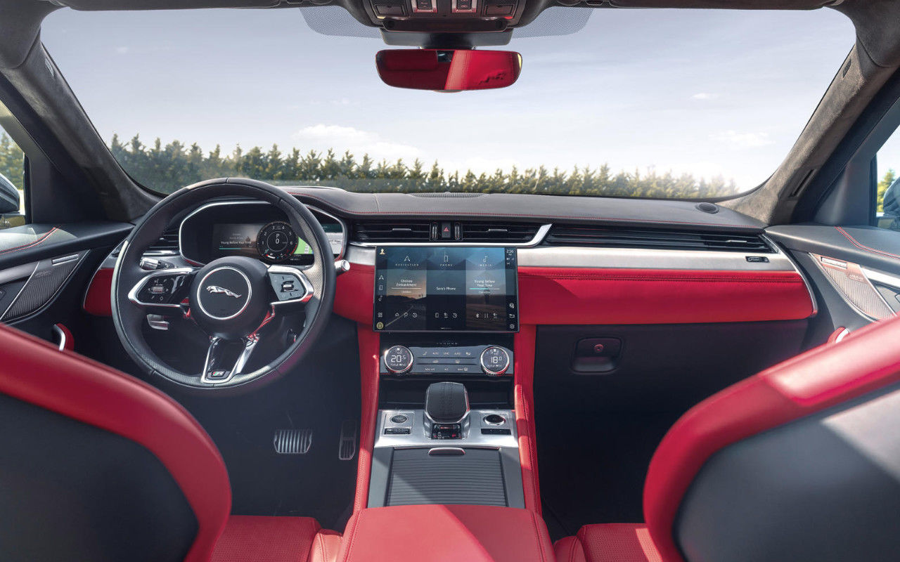 dashboard view of a 2024 Jaguar F-Pace