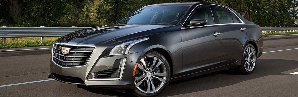 The Cadillac CTS parked on the road.