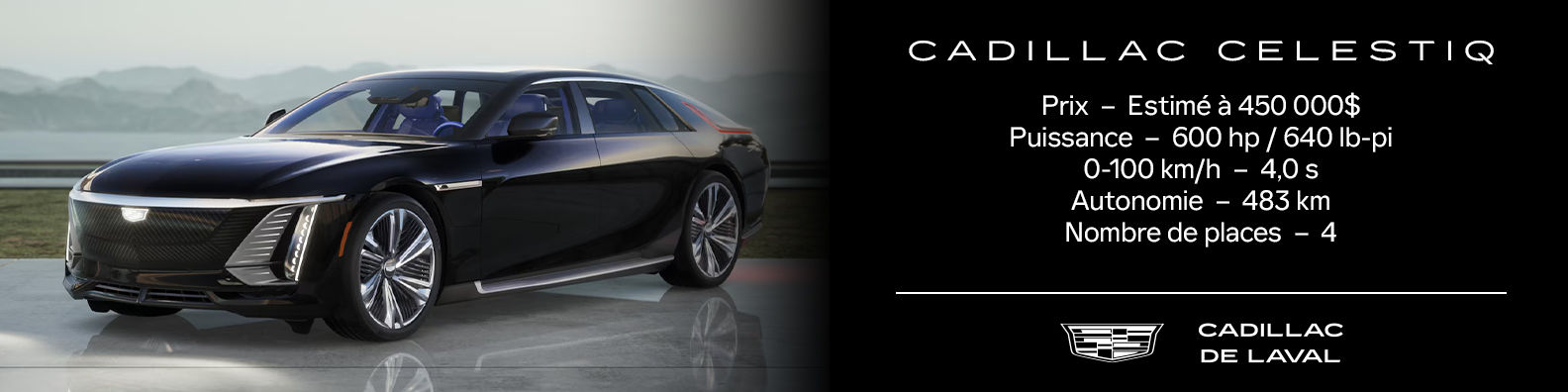 Infographie du Cadillac Celestiq.