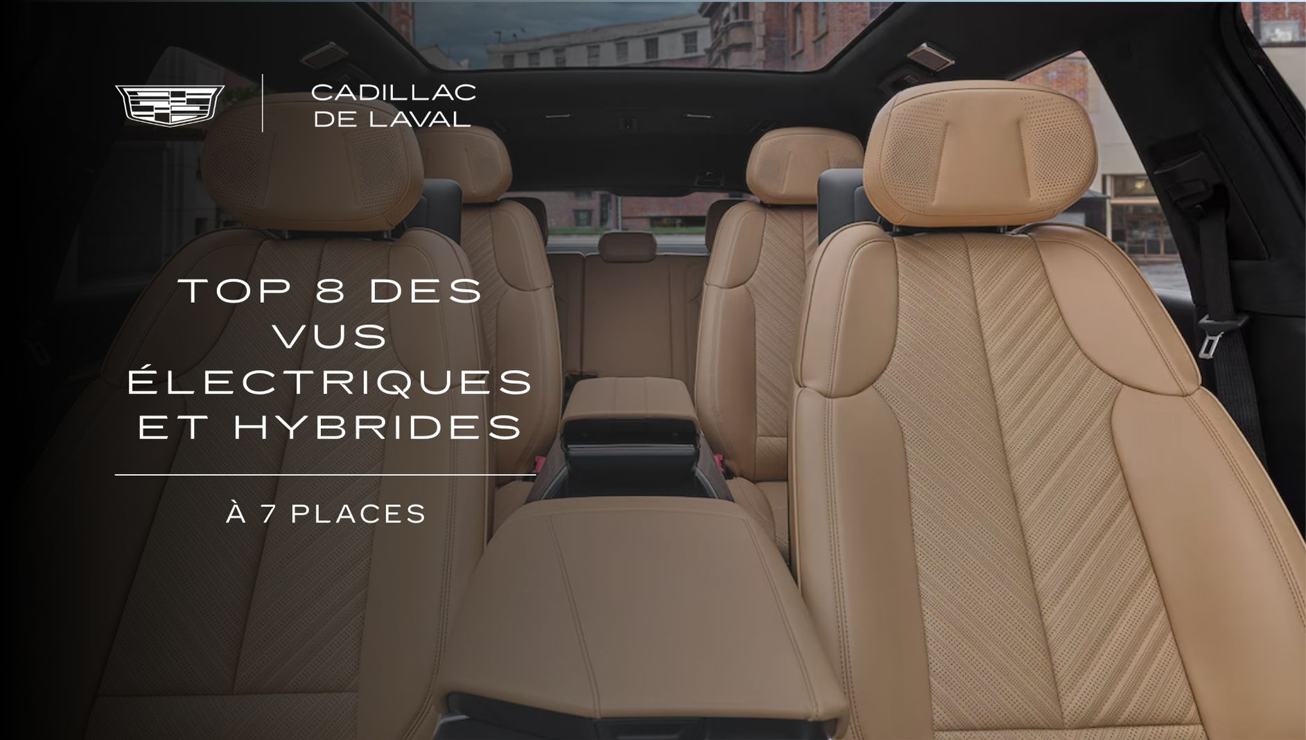 Vue sur l'ensemble des sièges du Cadillac Escalade IQ.