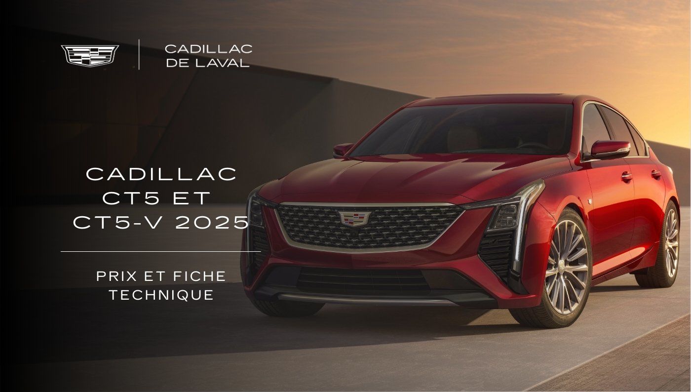 Cadillac CT5 et CT5-V 2025 : prix et fiche technique.