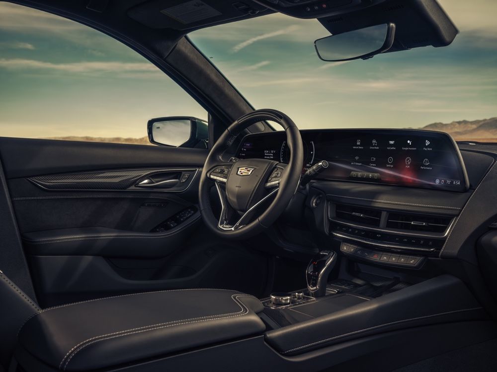 2025 Cadillac CT5-V front interior.