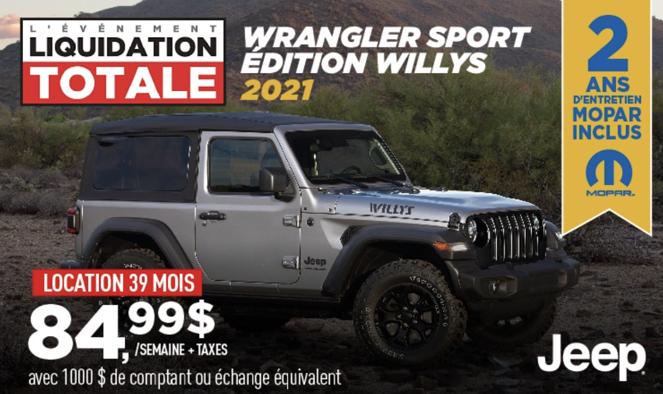 2021 Jeep Wrangler Édition Willys