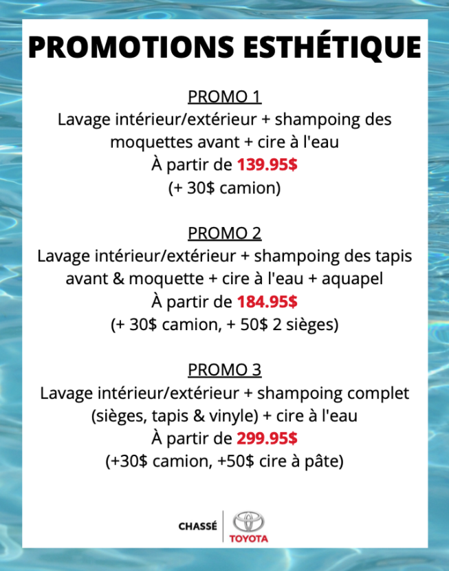 Promotions esthétique