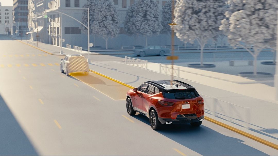 Démonstration de l'aide à la conduite du Chevrolet Blazer 2025.