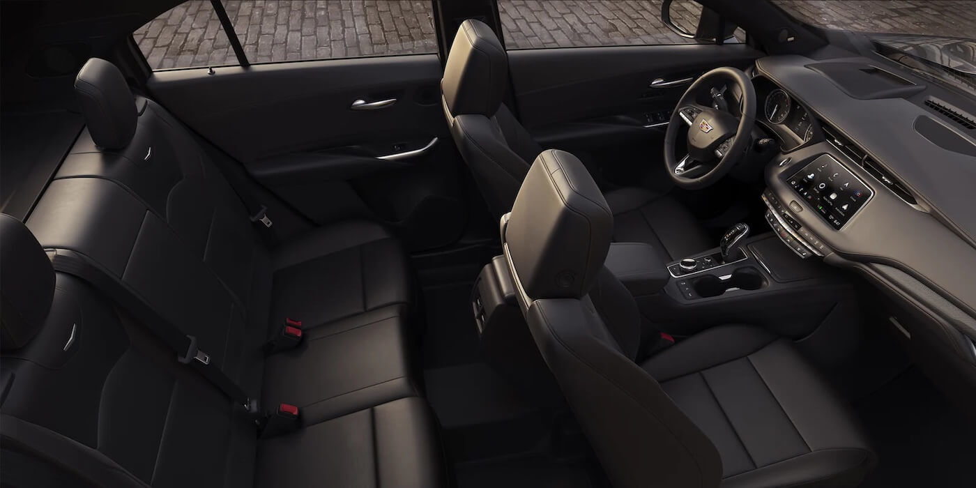 The entire interior of the 2021 Cadillac XT4 including all five seats
