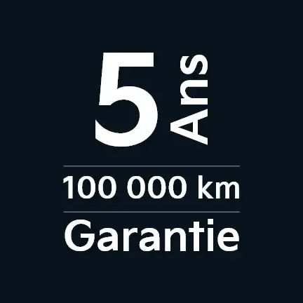 Garantie 5 ans ou 100,000km.
