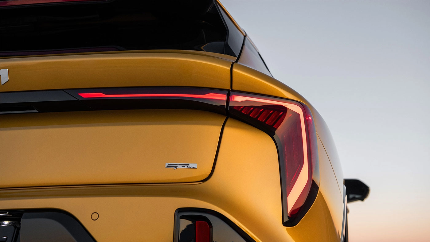 Close-up rear view of the 2026 Kia K4 hatchback