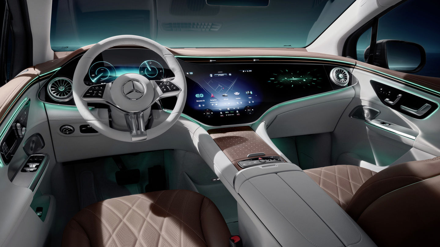 Voici l'intérieur du tout nouveau EQE VUS de Mercedes.