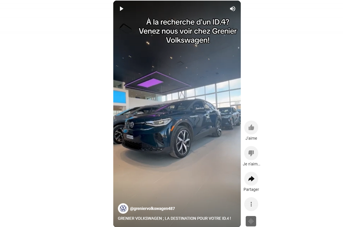 GRENIER VOLKSWAGEN ; THE PLACE FOR YOUR ID.4 !