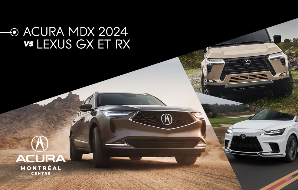 Explorer l'exception : Acura MDX 2024 face à Lexus GX et RX