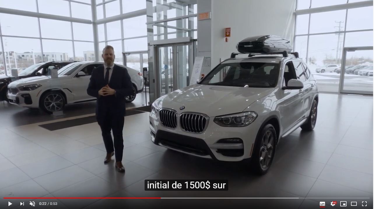 Liquidation d'inventaire : BMW X3 2020 démonstrateur !