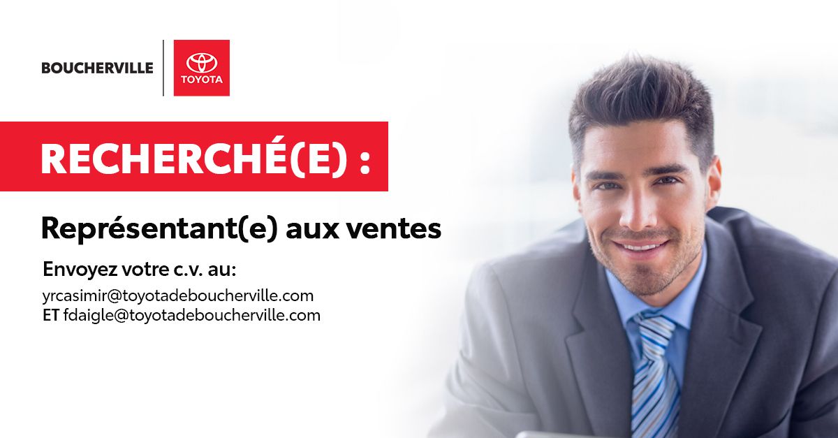Toyota de Boucherville in Boucherville Sales car Representative