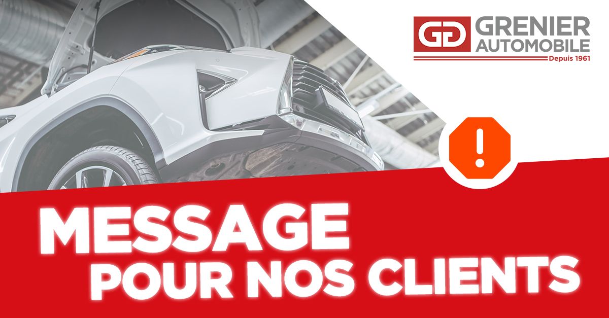 Message for our customer !