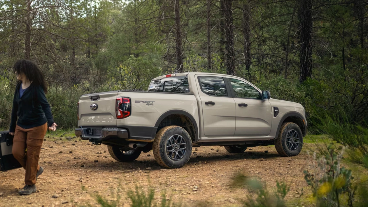 rear side view of a 2026 Ford Ranger