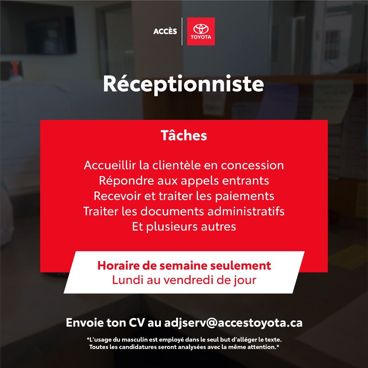 RECEPTIONIST