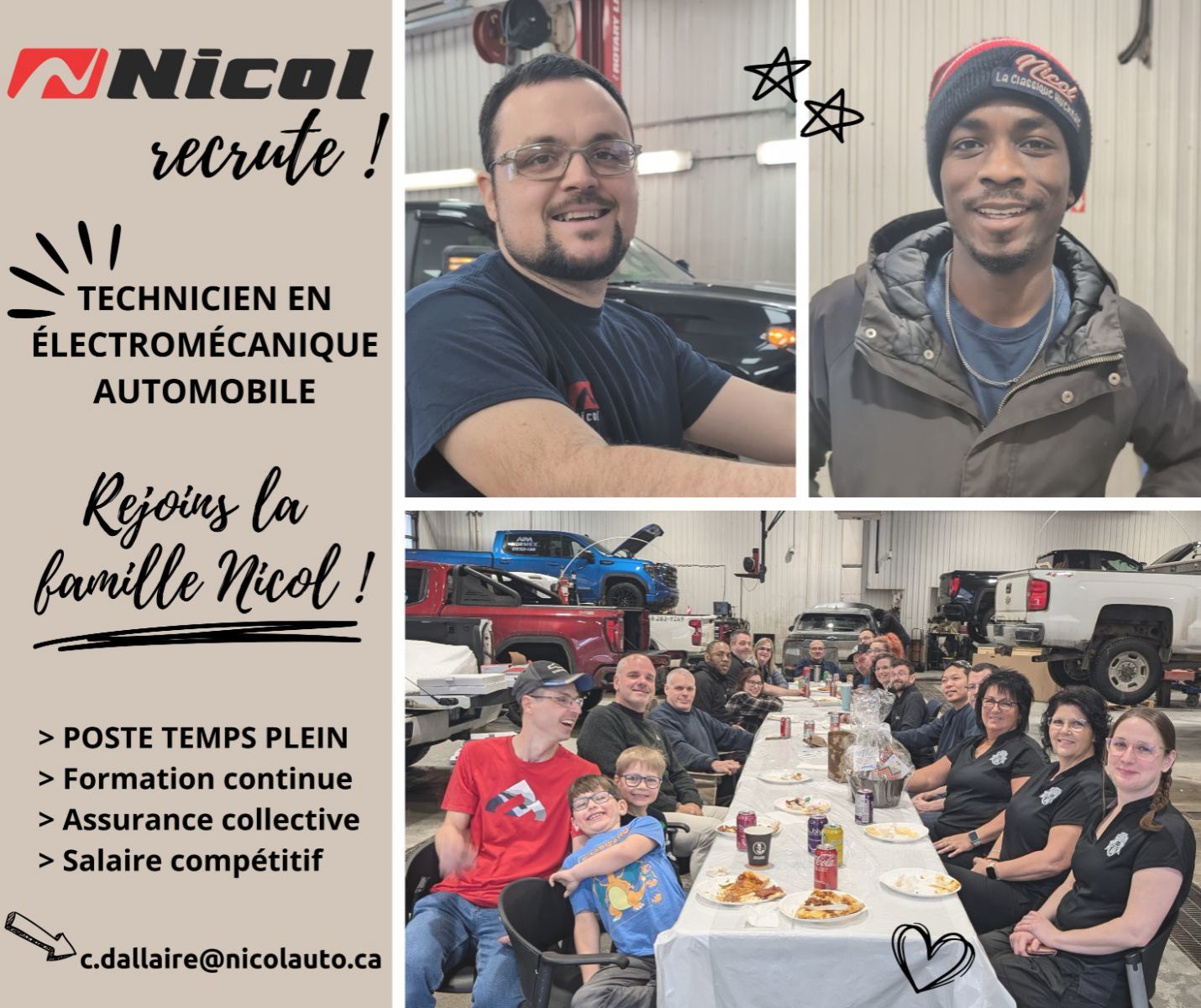 TECHNICIEN(NE) EN ÉLECTROMÉCANIQUE AUTOMOBILE