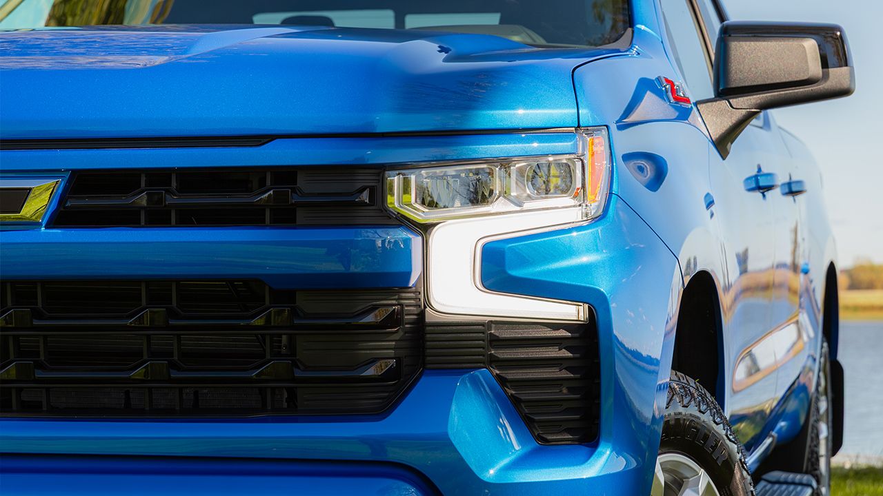 Close-up view of the Chevrolet Silverado 1500