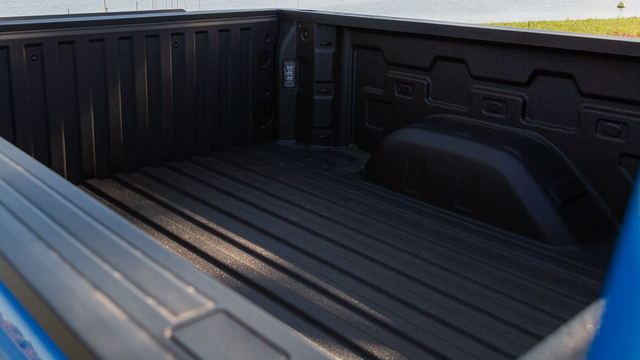 View of the cab of a Chevrolet Silverado 1500 truck