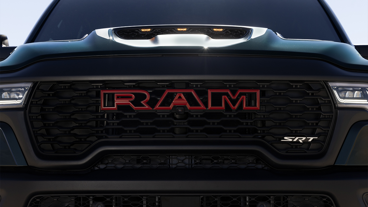 Close-up front view of the 2027 Ram 1500 TRX SRT