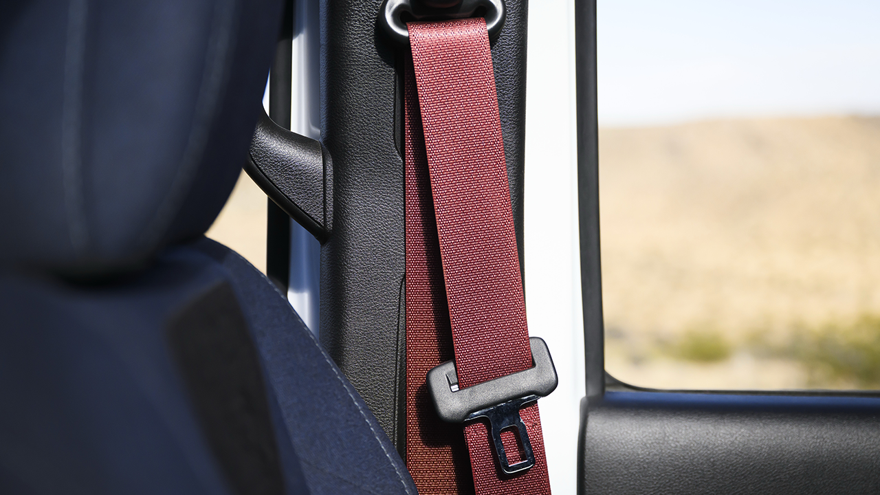 Close-up view of the straps on the 2026 Jeep Wrangler