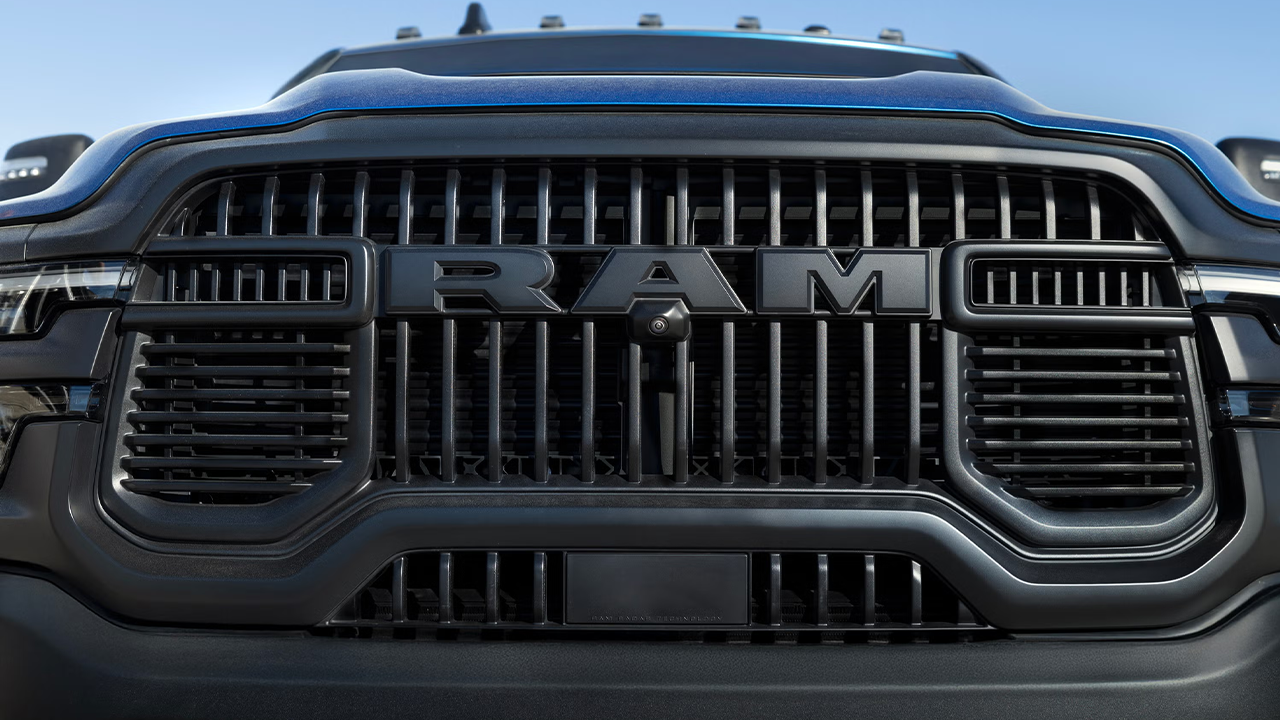 Close-up view of the front of the 2027 Ram HD Power Wagon