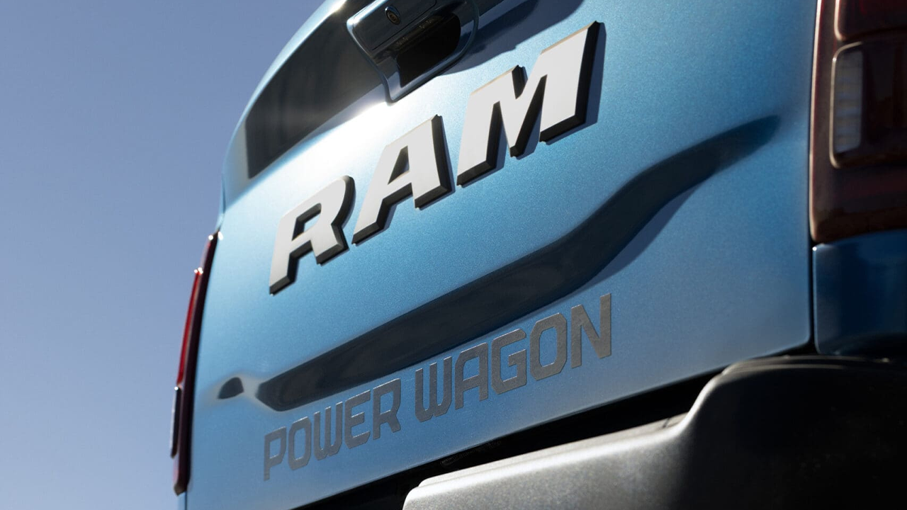 Close-up rear view of the Ram HD Power Wagon