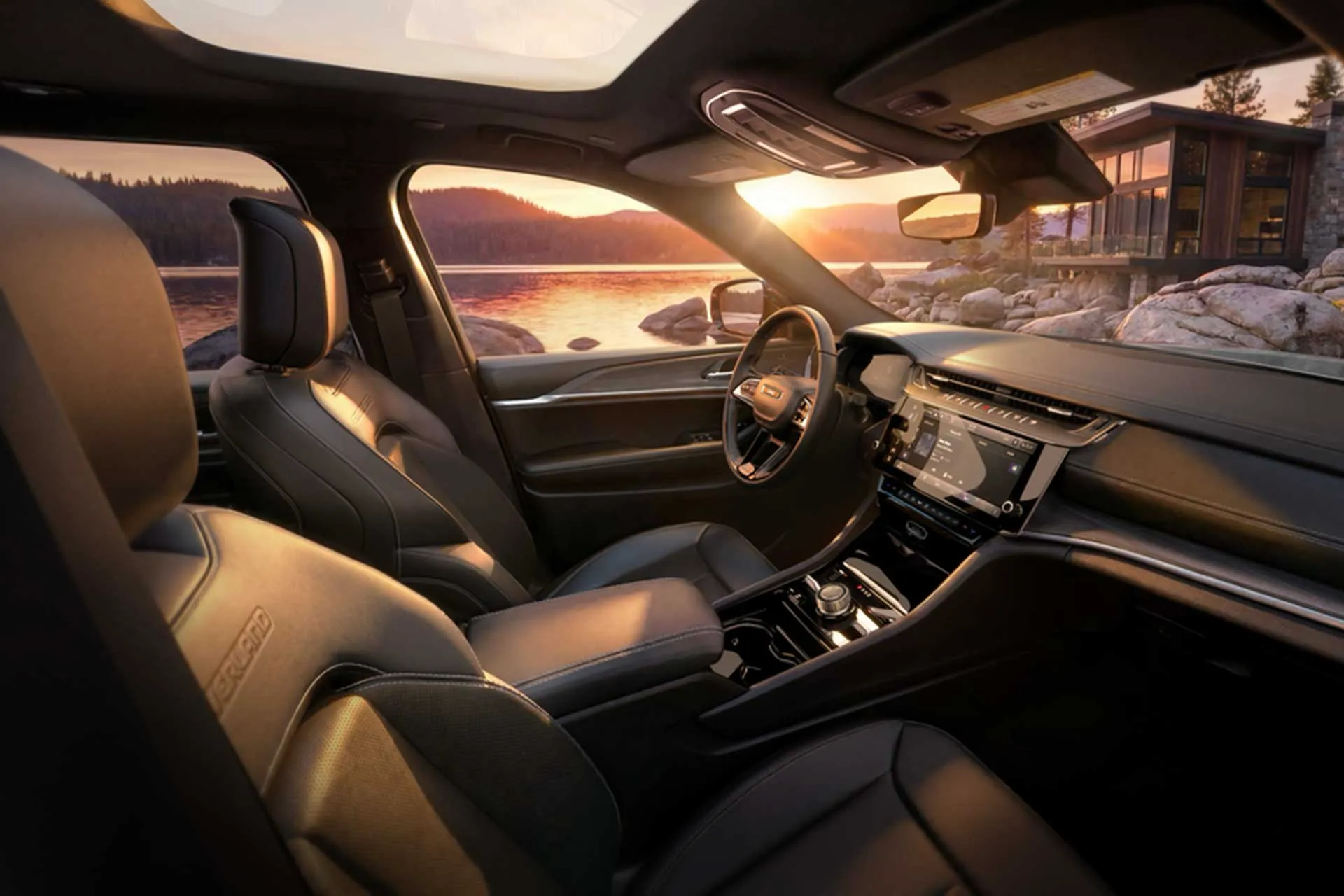 2027 Jeep Cherokee dashboard and touch screen.