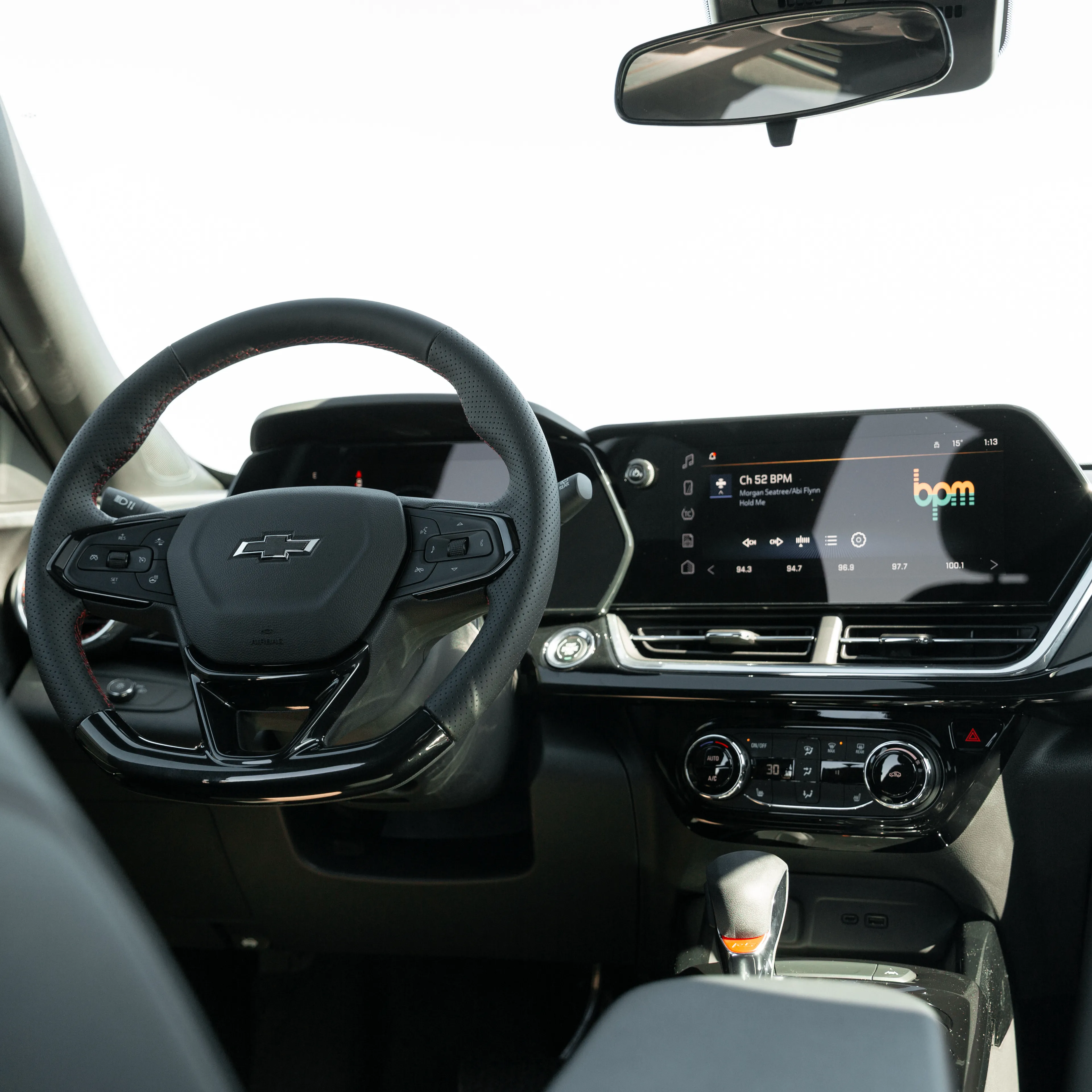 Close-up of the Chevrolet Trax dashboard.