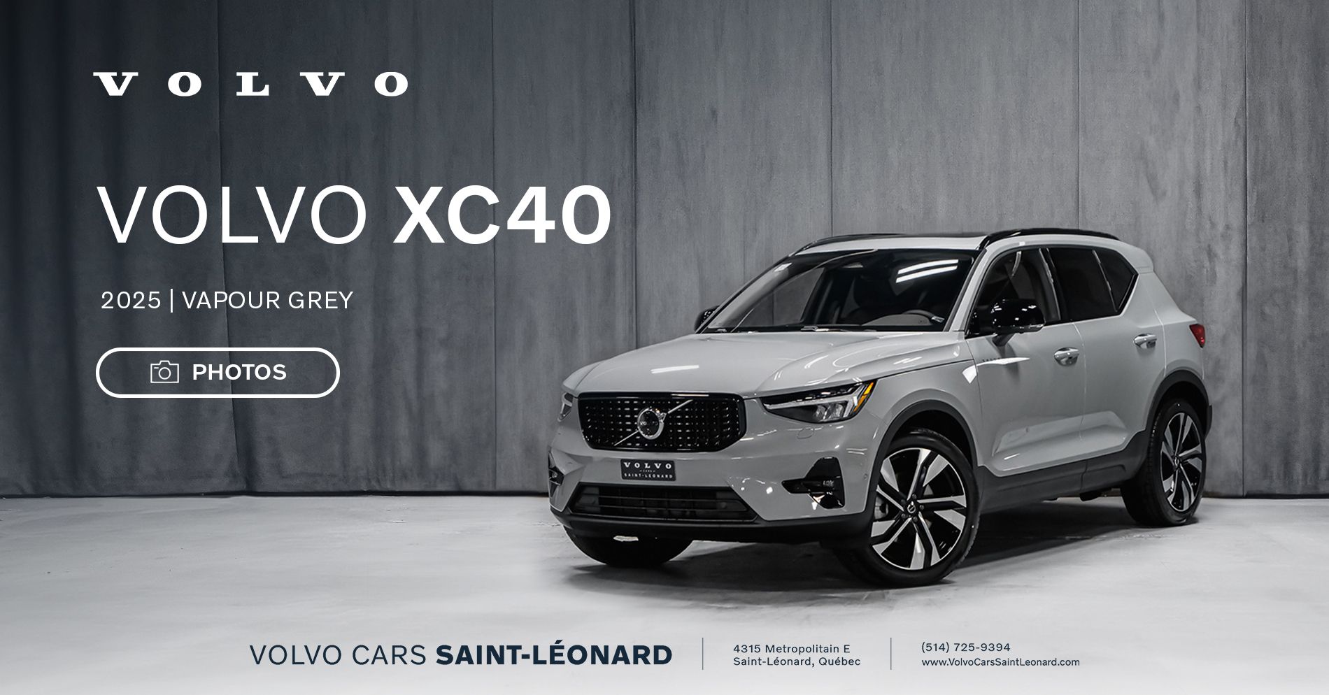 2025 Volvo XC40 VAPOUR GREY METALLIC - Pictures