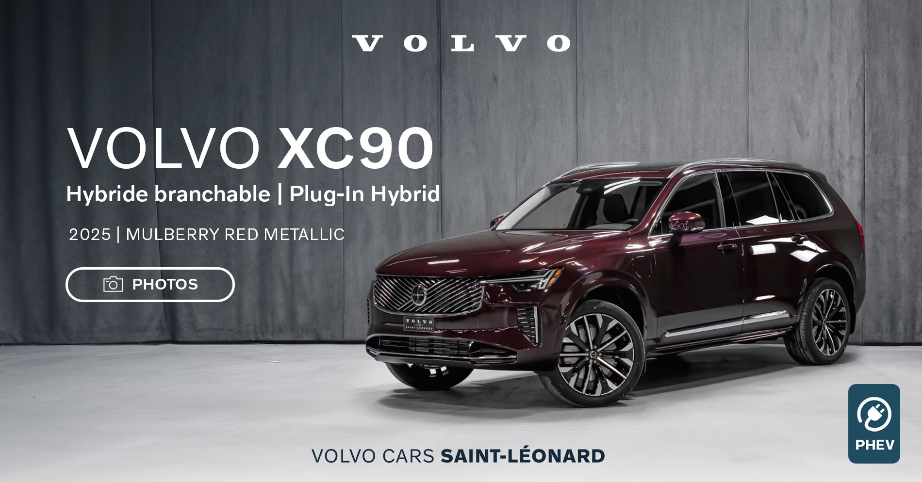 The new 2025.5 Volvo XC90 Plug-In Hybrid MULBERRY RED METALLIC - Pictures