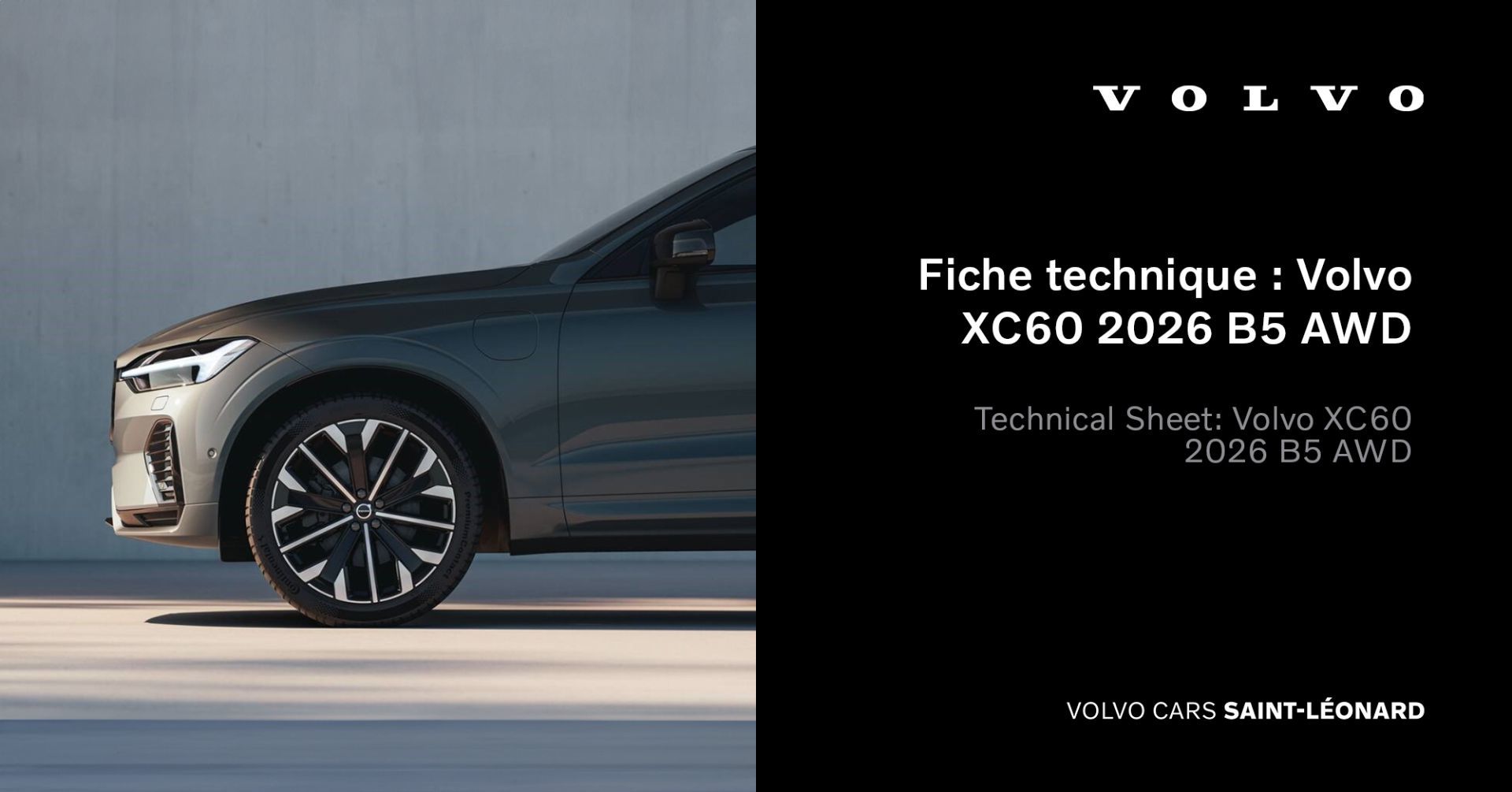 Technical Sheet: Volvo XC60 2026 B5 AWD