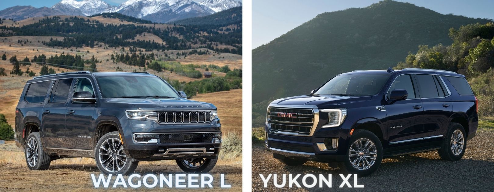 The 2023 Wagoneer L versus the 2023 GMC Yukon XL.